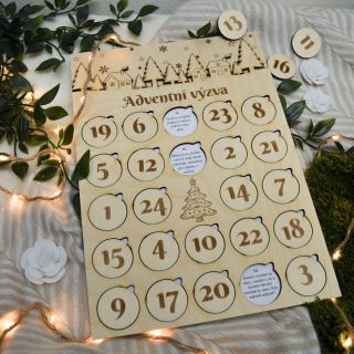 ✨Dřevěný adventní kalendář s výzvami✨ Každý den nová výzva 🎁 ✨ ve dvou variantách - pro děti / pro dospělé páry 🎄 s...